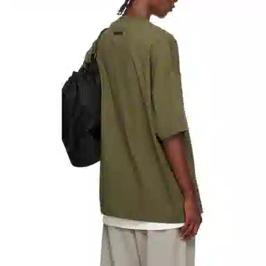 Fear of God Essentials Fall24 BACK TO SCHOOL Jersey Crewneck Tee T MILITARY