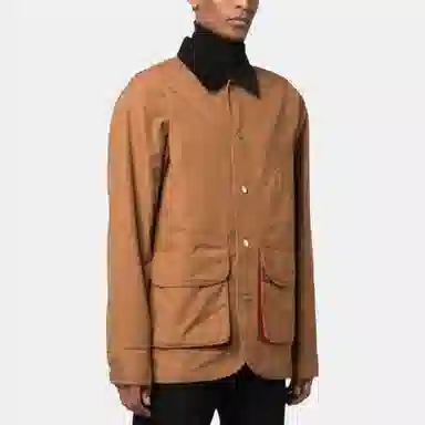 Carhartt WIP Loose Button Collar Jacket Brown