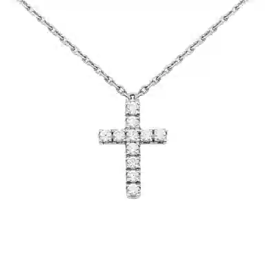 Cartier Cross Pendant Necklace Silver