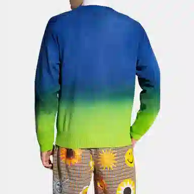 Moschino V-Neck Smiley Logo Sweatshirt