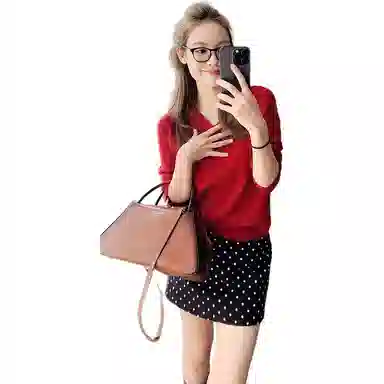 美洋 简约通勤法式针织衫 女款