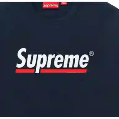 Supreme Underline Crewneck Navy