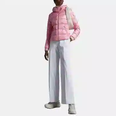 Moncler SS23 Solid Hooded Down Jacket Rose Pink