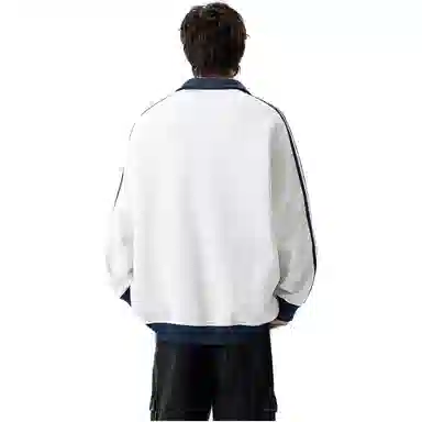 悍戈 美式重磅潮流拼接撞色大码情侣棒球服休闲时尚卫衣 男女同款