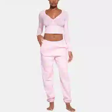 SKIMS V-Neck Long Sleeve Cherry Blossom