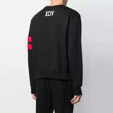 GCDS Logo Crewneck Sweatshirt Black