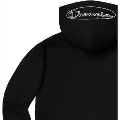 Supreme x Champion Printed Logo Hoodie Black