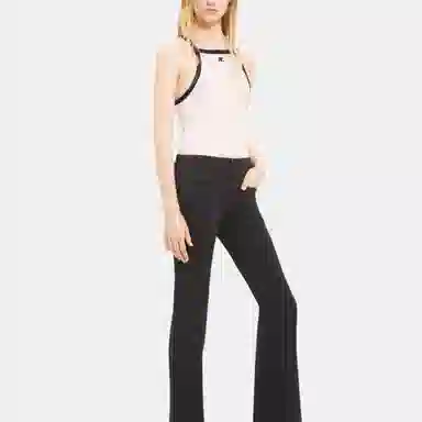 COURREGES SS24 BUCKLE CONTRAST TANK TOP Lime Stone