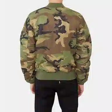 Alpha Industries Bomber Jacket Camo Green
