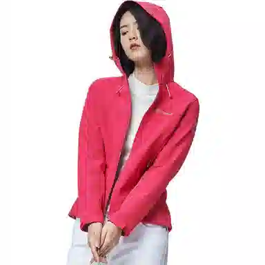 探路者 纯色简约百搭舒适夹克外套 女款 胭脂红