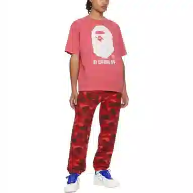 A BATHING APE Logo Print Crewneck T-Shirt