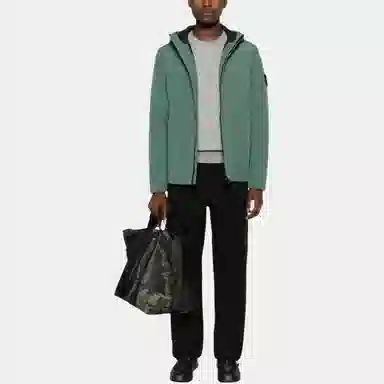 Stone Island Hooded Zip Jacket Green