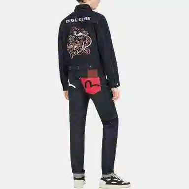 EVISU SS25 Seagull Print Retro Jeans