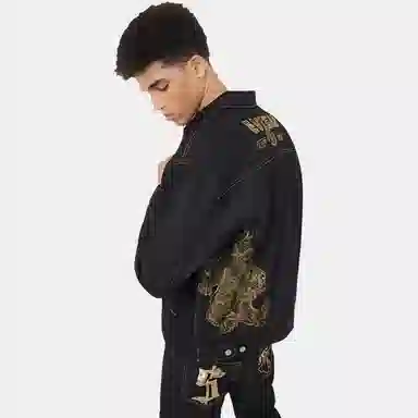 EVISU Seagull Embroidered Denim Jacket