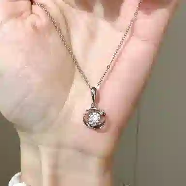 金杰福 幸运四叶草高级感气质优雅 锆石 项链 女款 礼盒