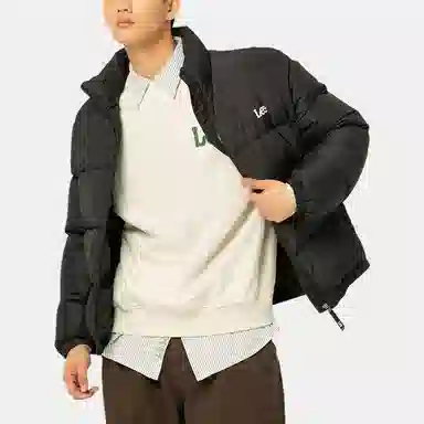 Lee Logo Hooded Down Jacket