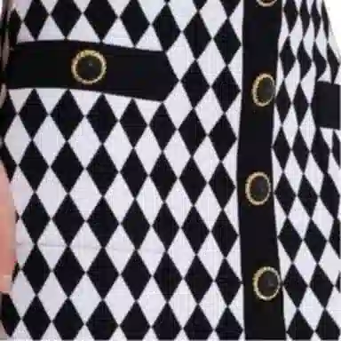 BALMAIN Diamond Jacquard Midi Skirt