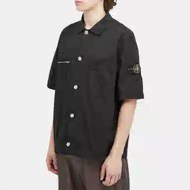 Stone Island FW24 Black Short Sleeve Shirt