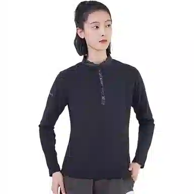 探路者 纯色户外保暖摇粒绒套头抓绒外套 女款