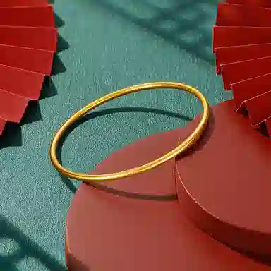 潮宏基 启福清欢母亲妈妈 黄金足金 按克计价 手镯手环 女款