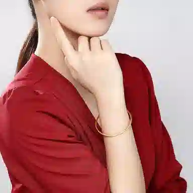 潮宏基 启福清欢母亲妈妈 黄金足金 按克计价 手镯手环 女款