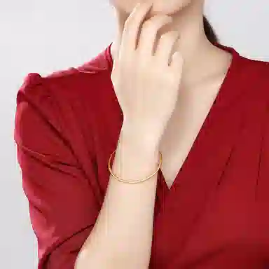 潮宏基 启福清欢母亲妈妈 黄金足金 按克计价 手镯手环 女款