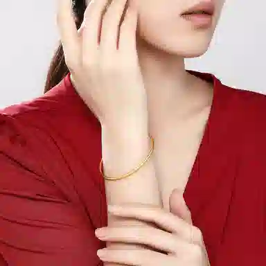 潮宏基 启福清欢母亲妈妈 黄金足金 按克计价 手镯手环 女款