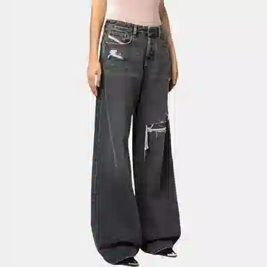 DIESEL FW22 Wide Leg Jeans Charcoal