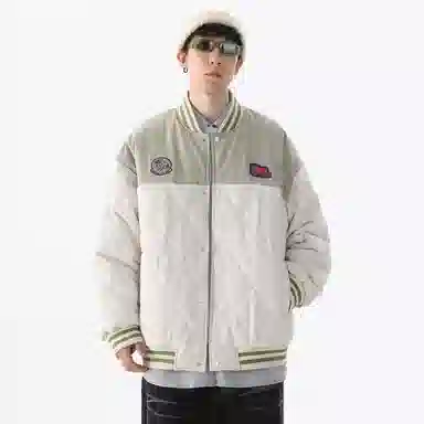 FIDO DIDO Quilted Varsity Jacket