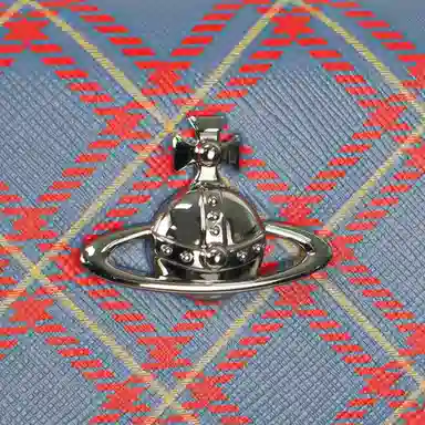 Vivienne Westwood Orb Leather Shoulder Bag Blue