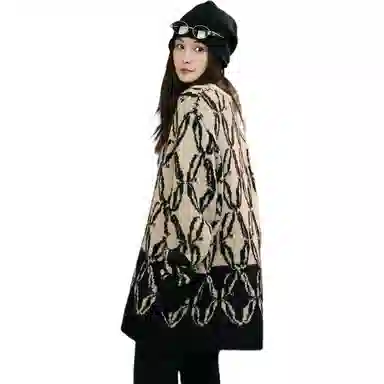 美洋 宽松圆领撞色毛衣 女款