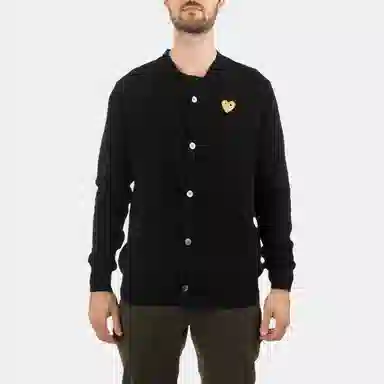 CDG Play Cardigan Black