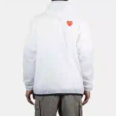 CDG Play x K-Way Zip Jacket White