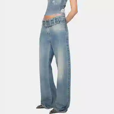 Acne Studios Belted Jeans - Relaxed Fit SS24