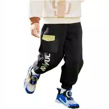 中小童 乔丹针织运动裤 舒适柔软百搭 黑色