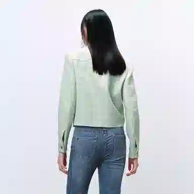 太平鸟 工装风西装 女款 绿色