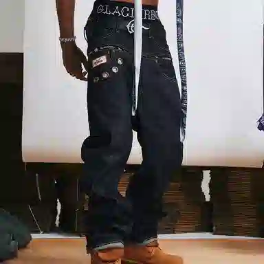 GLACIERBOY SS24 RAW DENIM BAGGY JEANSBaggy