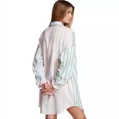 Victoria's Secret Modal-Cotton Sleepshirt Multicolor Stripes