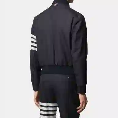 THOM BROWNE Stripe Detail Bomber Jacket