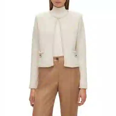 HUGO BOSS Open-Front Cardigan With Buttoned Pockets