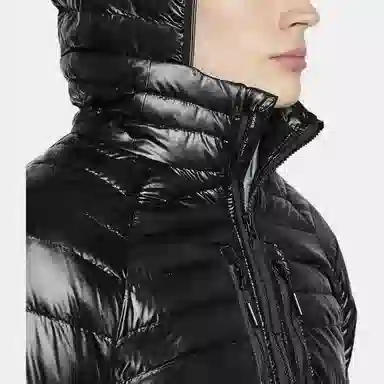 Canada Goose Logo Patch Hoodie Down Jacket