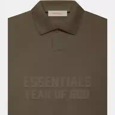 Fear of God Essentials FW22 Womens Ls Polo Wood Polo