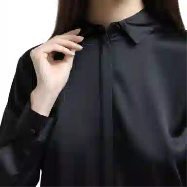 Emporio Armani FW21 Black Silk Shirt