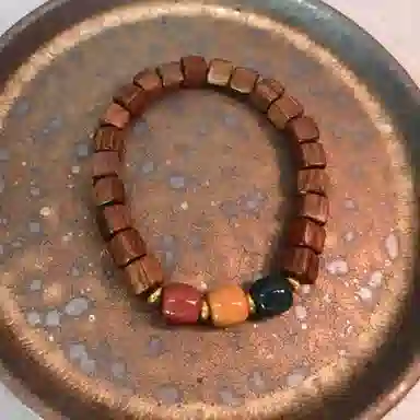 卓禹 多彩多福 黑花梨文玩珠串 新中式国潮佛珠手饰 花梨木 木作手串 男女同款情侣款