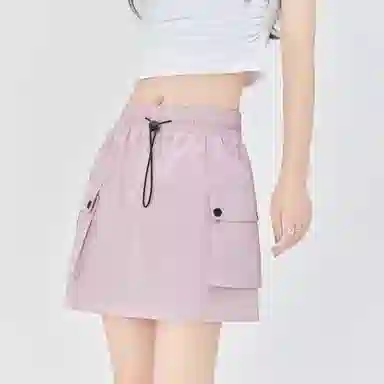 欧迪芬 高腰抽绳显瘦百搭半身裙工装短裙 女款