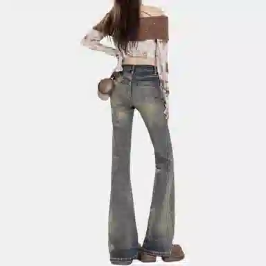 柏黛妃 合身薄款喇叭牛仔裤 女款