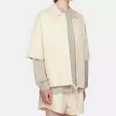 Fear of God Essentials FW22 Ss Nylon Shirt Egg Shell