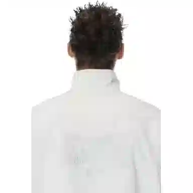 Alexander Wang SS25 Embroidered Logo Zip Jacket White