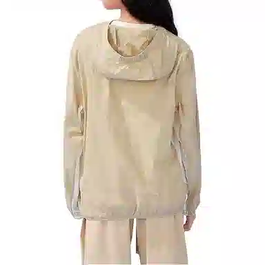 Asics Performance Jacket Hooded Sun Protection Beige Youth