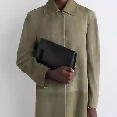 COS Folio Mini Leather Tote Black